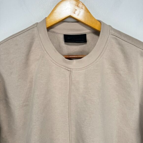 Reebok x Cardi B Crop Top Sweatshirt Sweater Women Large Beige Cotton Blend - Picture 2 of 10